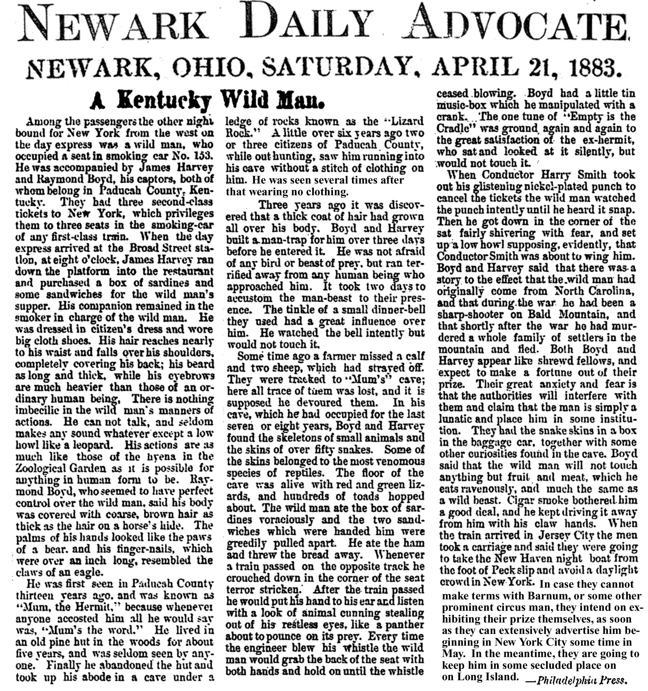 Kentucky Busted Newspaper - lieq94a